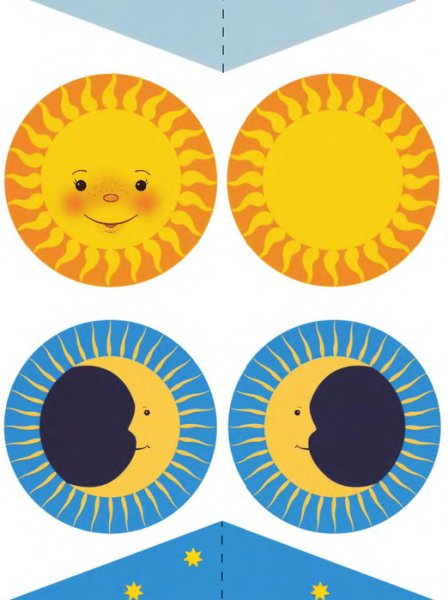 Аппликация на тему части суток