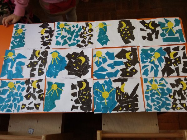 Аппликация день ночь