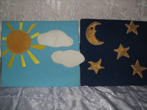 Аппликация для детей день и ночь