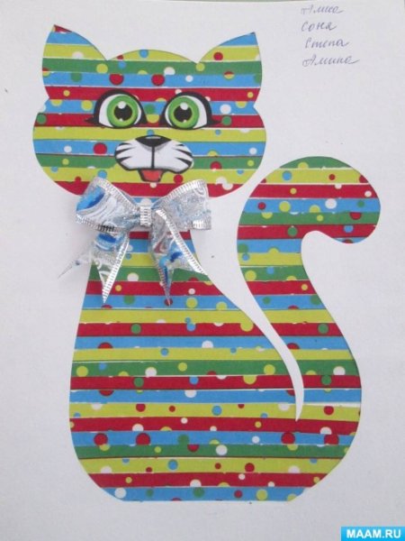 Аппликация из полосок