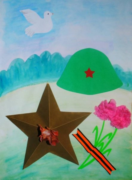 Аппликация на тему война