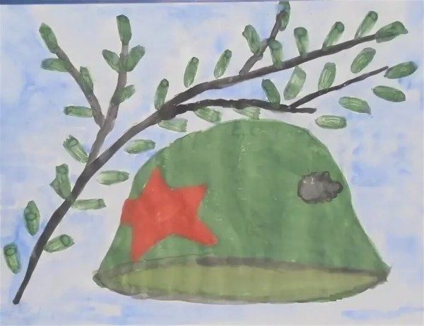 Рисование день Победы в подготовительной группе