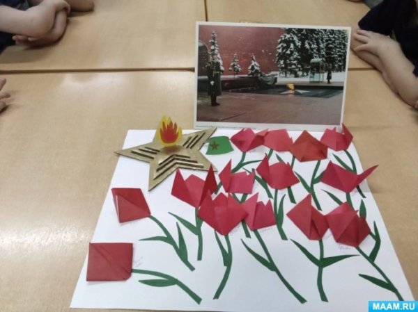 Аппликация на тему неизвестному солдату