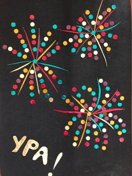 Фейерверк из цветной бумаги