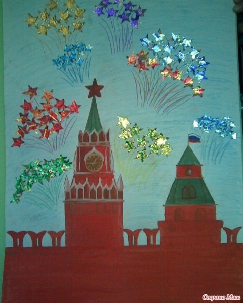 Аппликация салют Победы