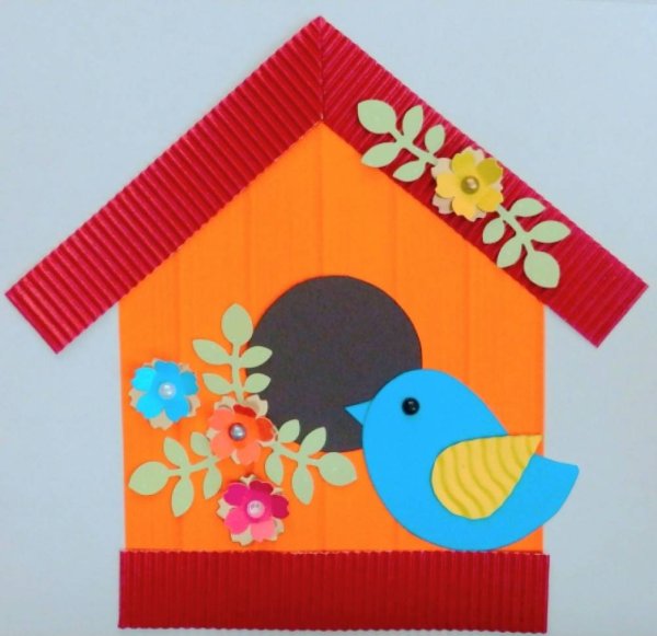 Домик для птички аппликация