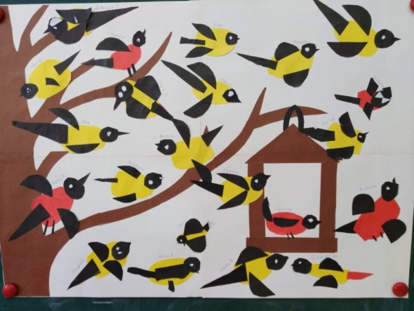 Аппликация птицы