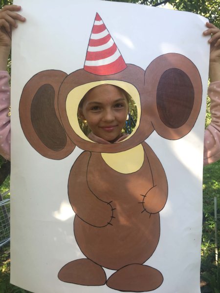 Чебурашка из бумаги своими руками