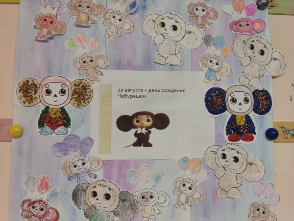 Украшения для дня рождения Чебурашки