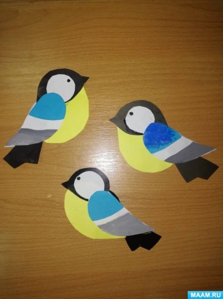 Аппликация синичка