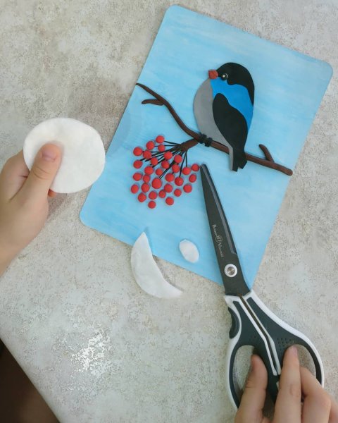 Аппликация синичка