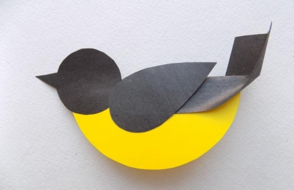 Синица поделка из бумаги