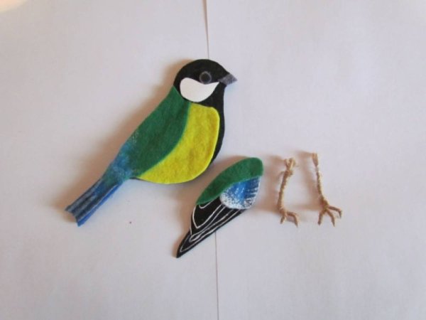 Аппликация синица