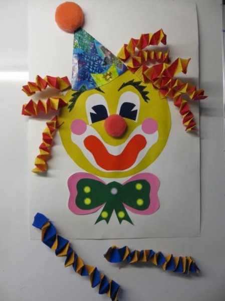 Клоун аппликация для детей