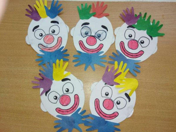 Аппликация день смеха в подготовительной группе