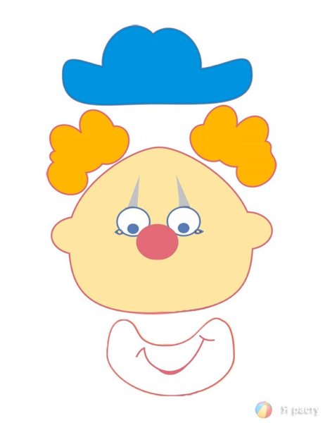 Аппликация "клоун"