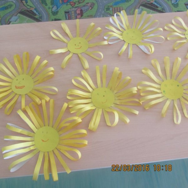 Аппликация солнце в подготовительной группе