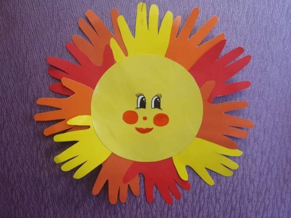 Аппликация солнышко