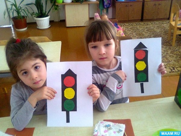 Аппликация на тему дорожное движение