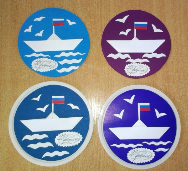 Аппликация к 23 февраля для детей