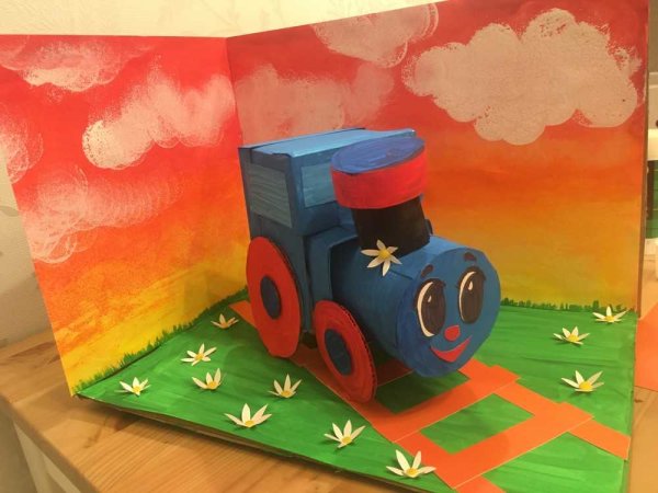 Поделки для сада паровозик