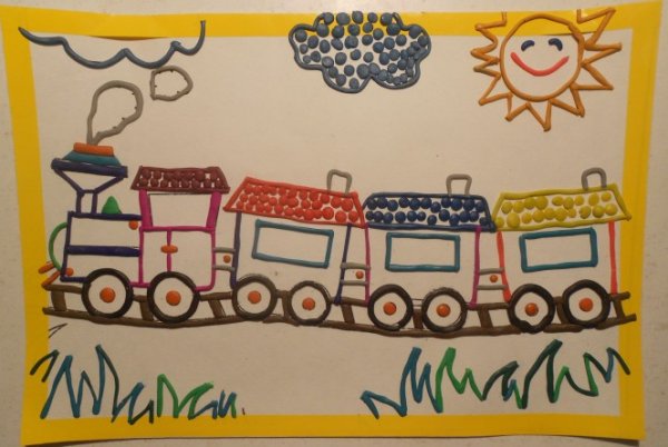 Паровоз для рисования для детей