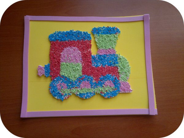 Аппликация на тему железная дорога