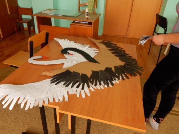 Поделка журавль в детский сад