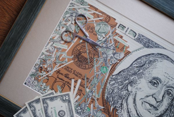 Панно из долларов