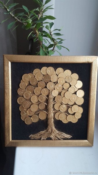 Картина панно денежное дерево