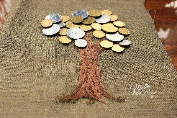 Аппликация денежное дерево своими руками