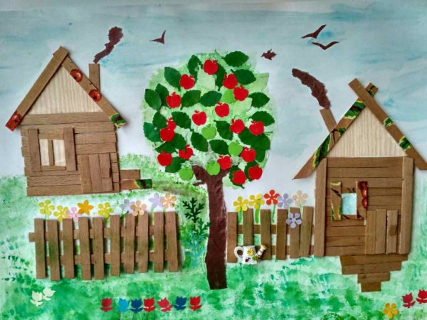 Деревня - деревянный мир (коллективное панно «деревня»