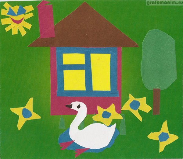 Аппликациядерквенский домик