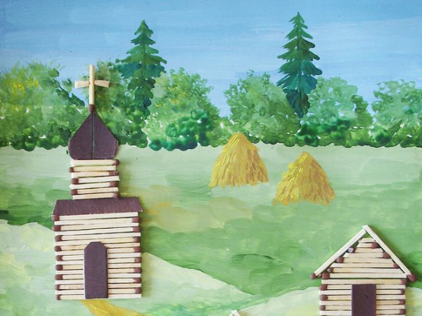 Аппликация на тему родной край