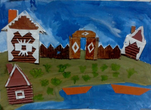 Деревня - деревянный мир (коллективное панно «деревня»