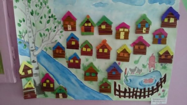 Рисование дома в старшей группе