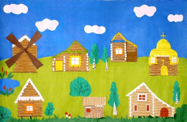 Аппликация дом