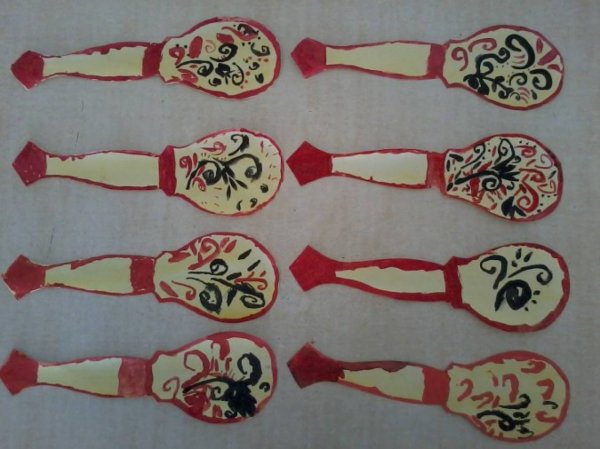 Рисование Хохломская ложка