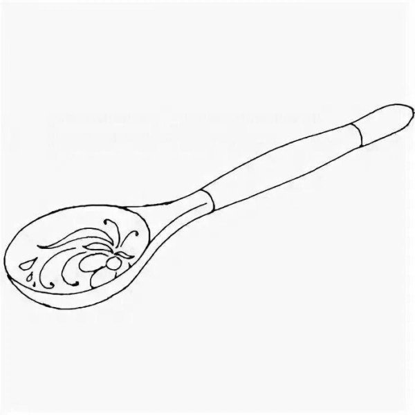 Ложка деревянная Хохлома раскраска