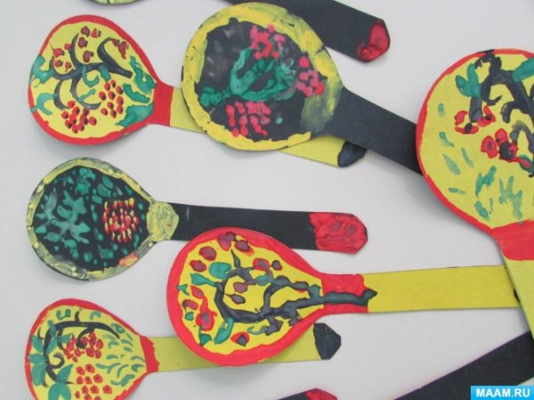 Рисование Хохлома в старшей группе