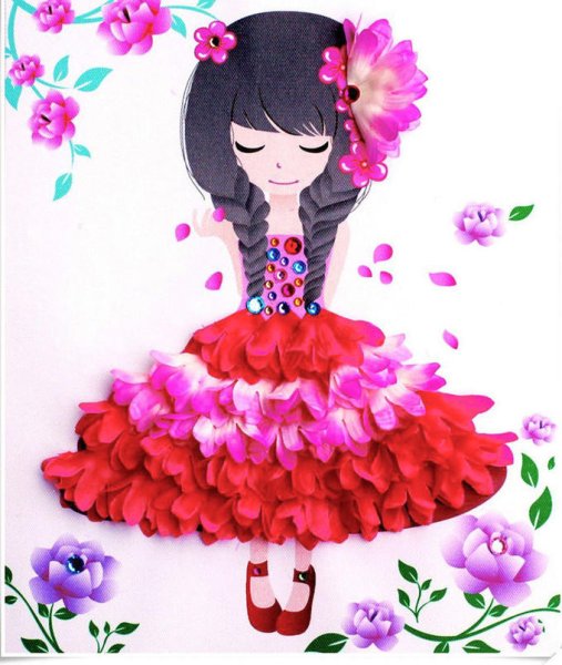 Готовая аппликация для девочек