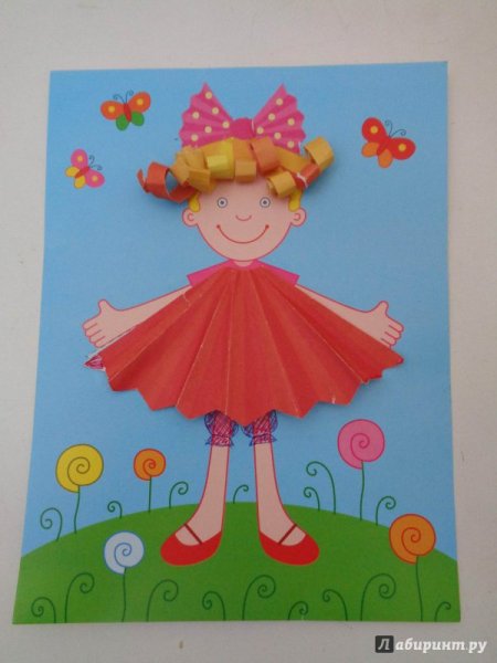 Аппликация на платье для девочки