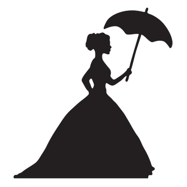 Силуэт девушки в платье