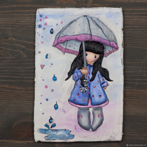 Поделка девочка с зонтиком