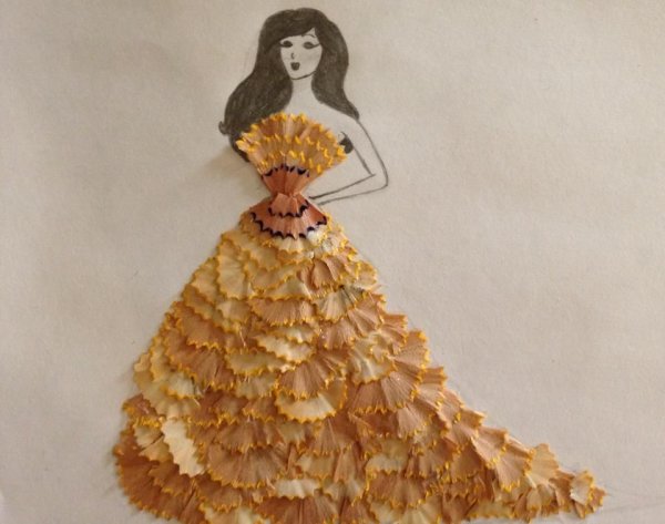 Поделки из карандашной стружки