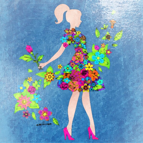 Аппликация девушка