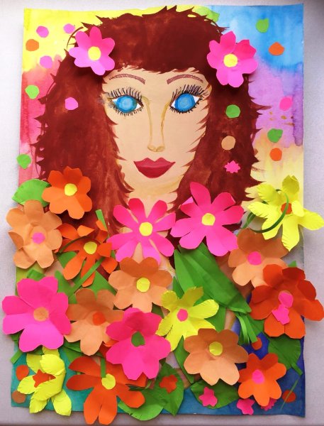 Аппликация девушка