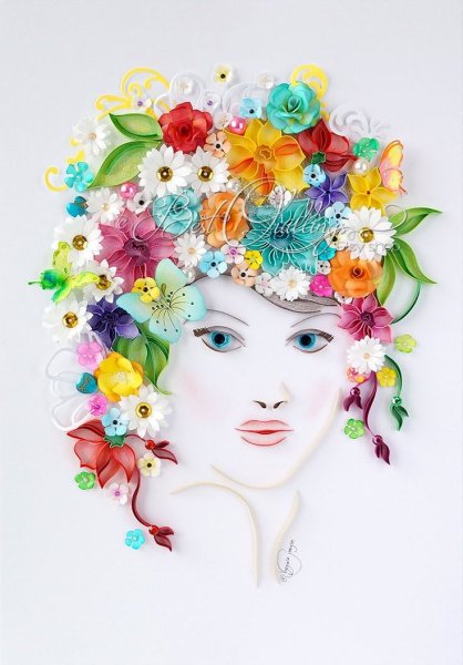 Аппликация девушка