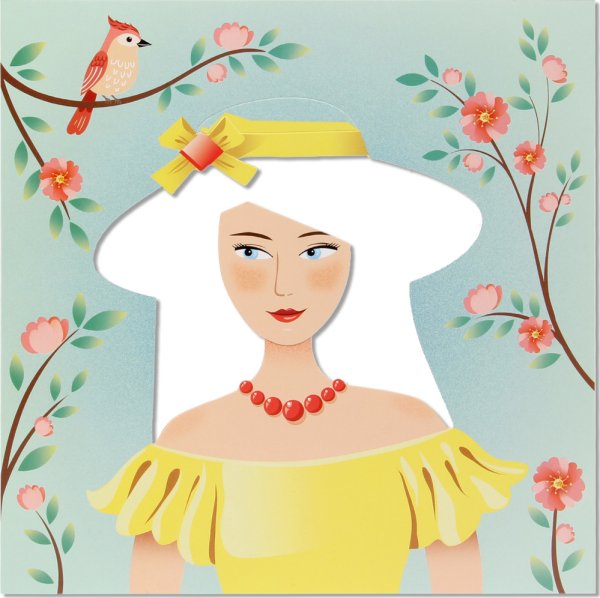 Аппликация девушка Весна