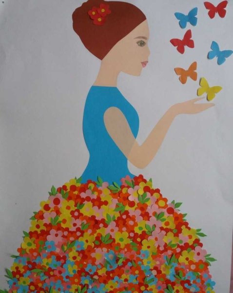 Поделка девушка